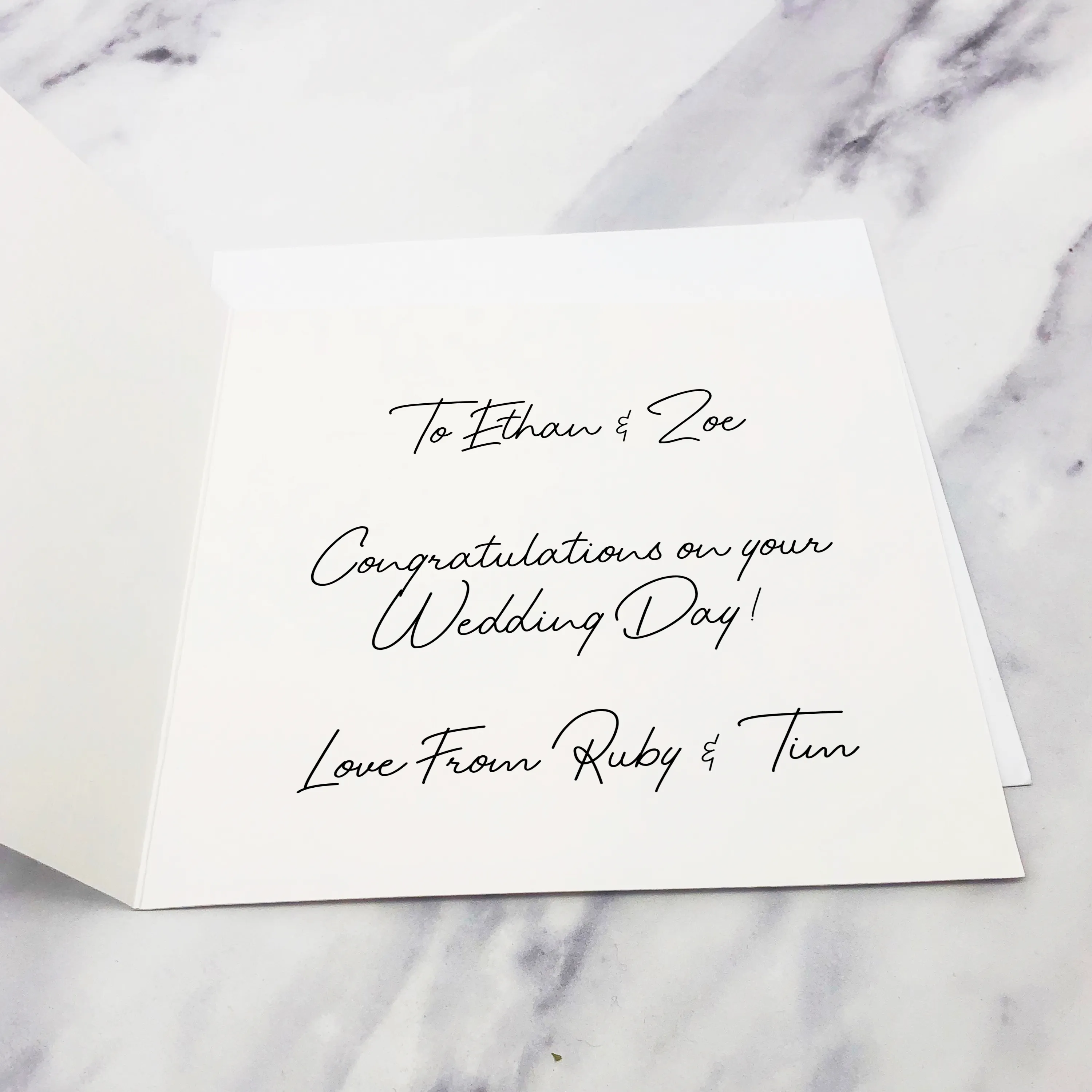 Congratulations Mr & Mrs Bride & Groom Wedding Day Card