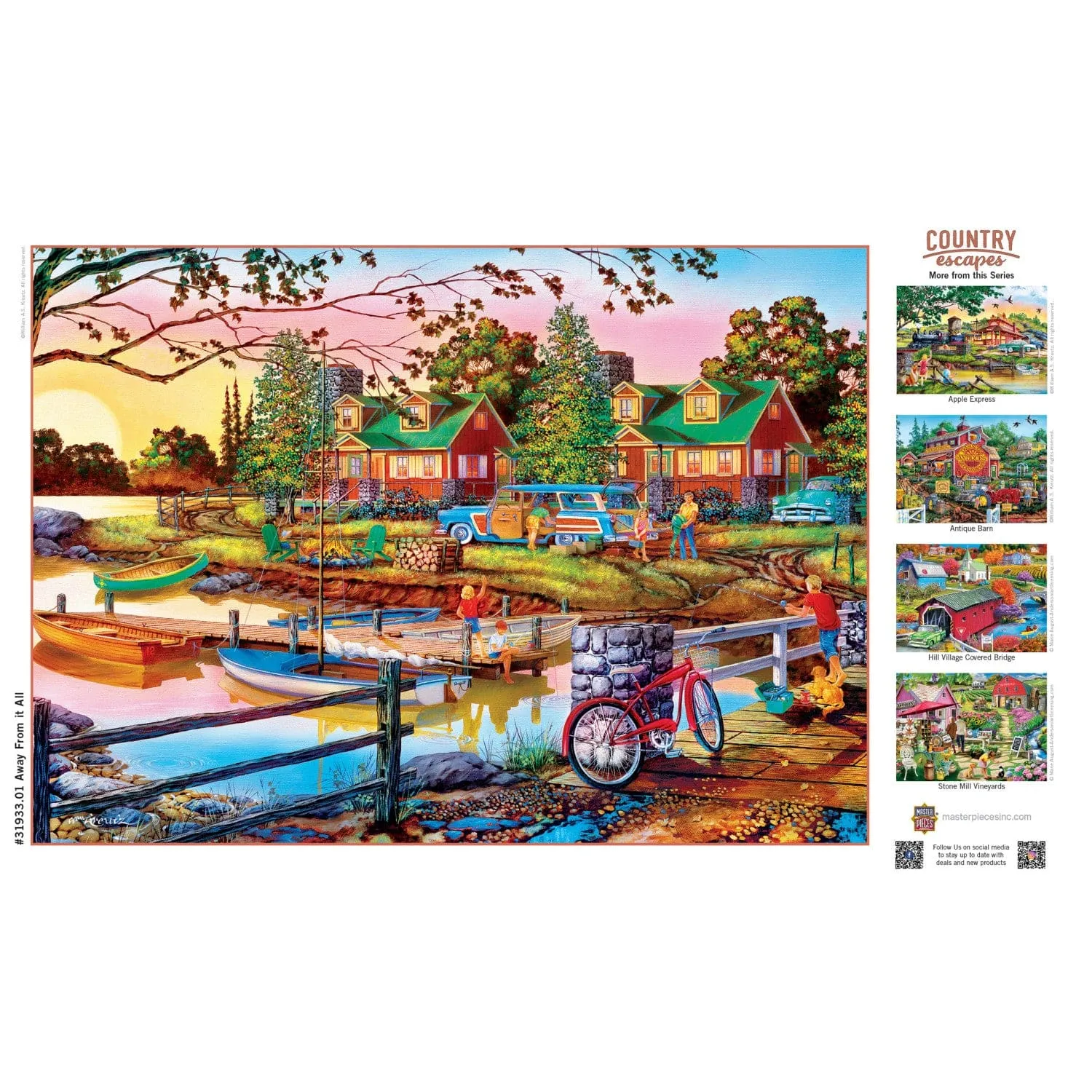 Country Escapes - Away from It All 500 Piece Jigsaw Puzzle