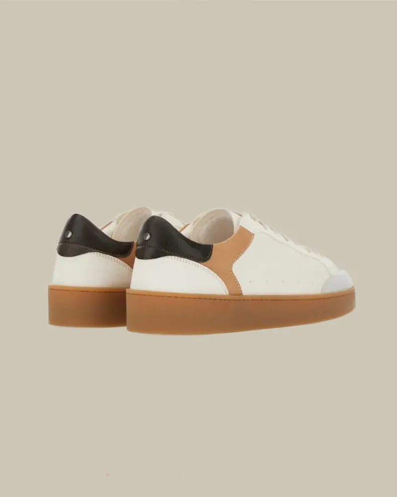 Cream Camel Leather Nuvola Sneaker