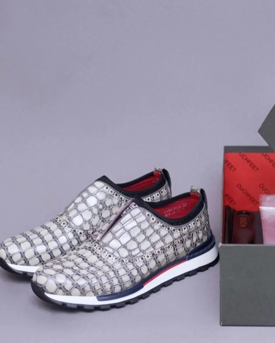 CROC PRINT SPORTS SHOE