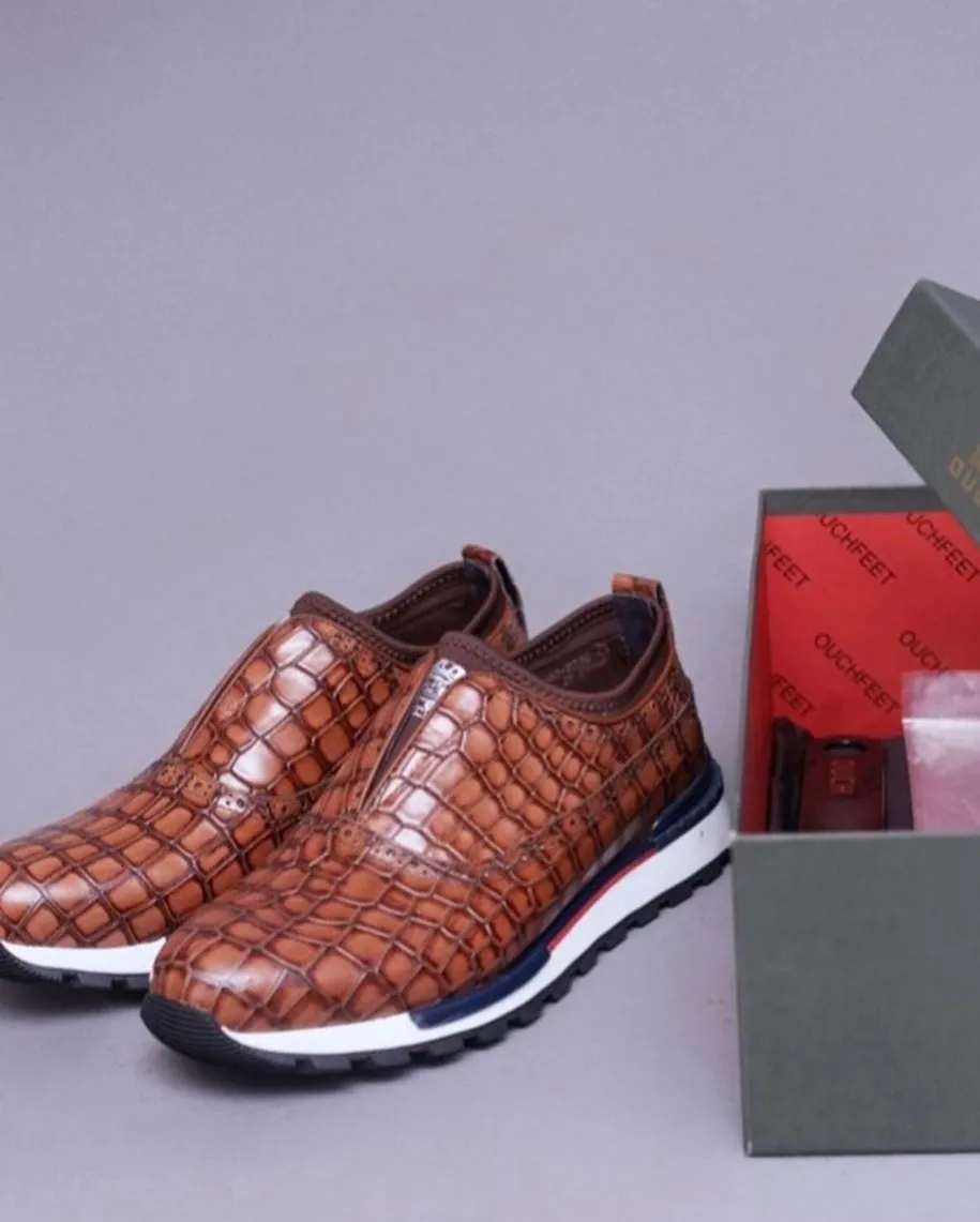 CROC PRINT SPORTS SHOE