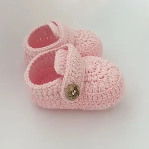 Crochet Baby Booties Pink
