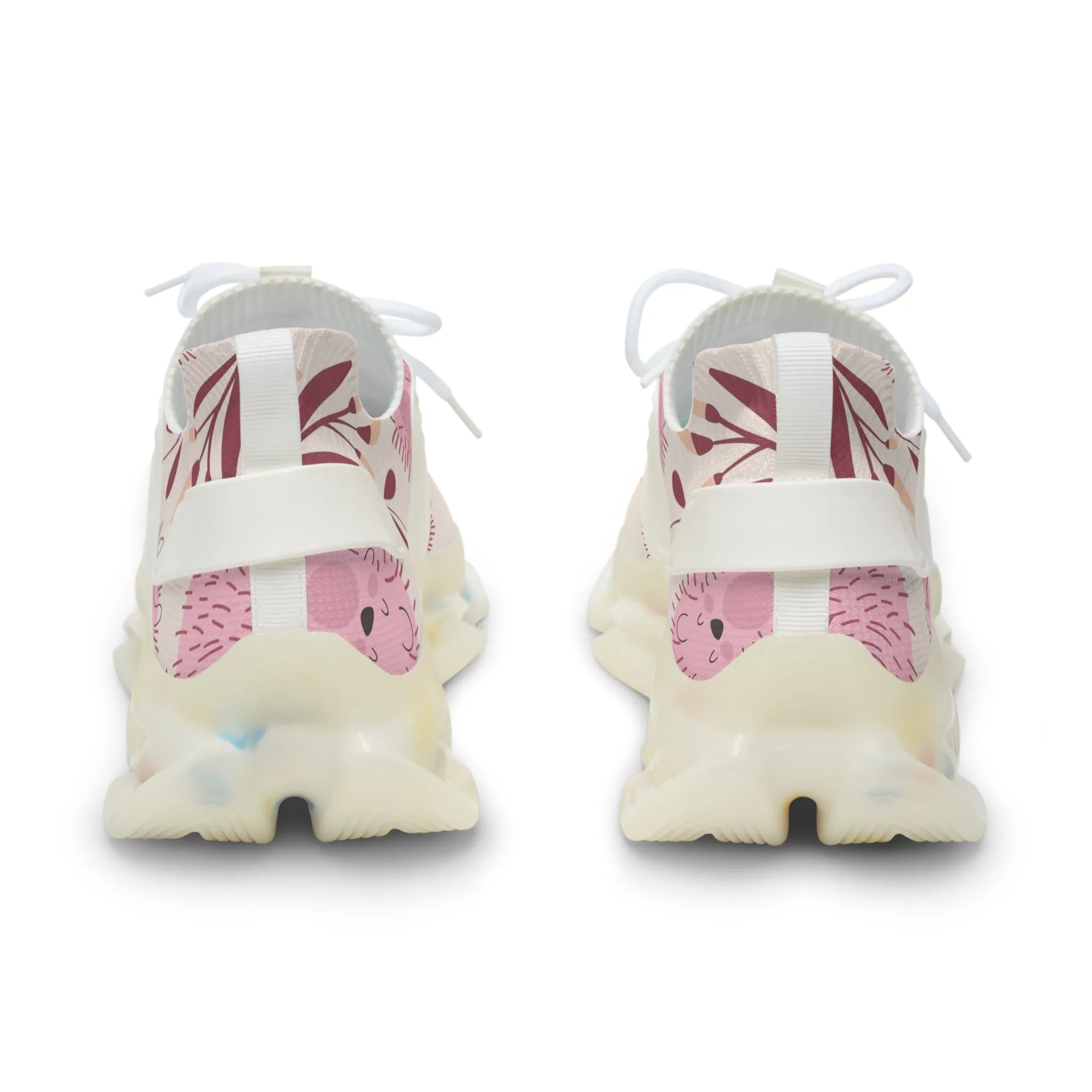 Cute Pink Hedgehog Men's Mesh Sneakers