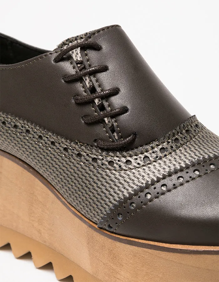 Dali Derby Brown & Gold Shoes