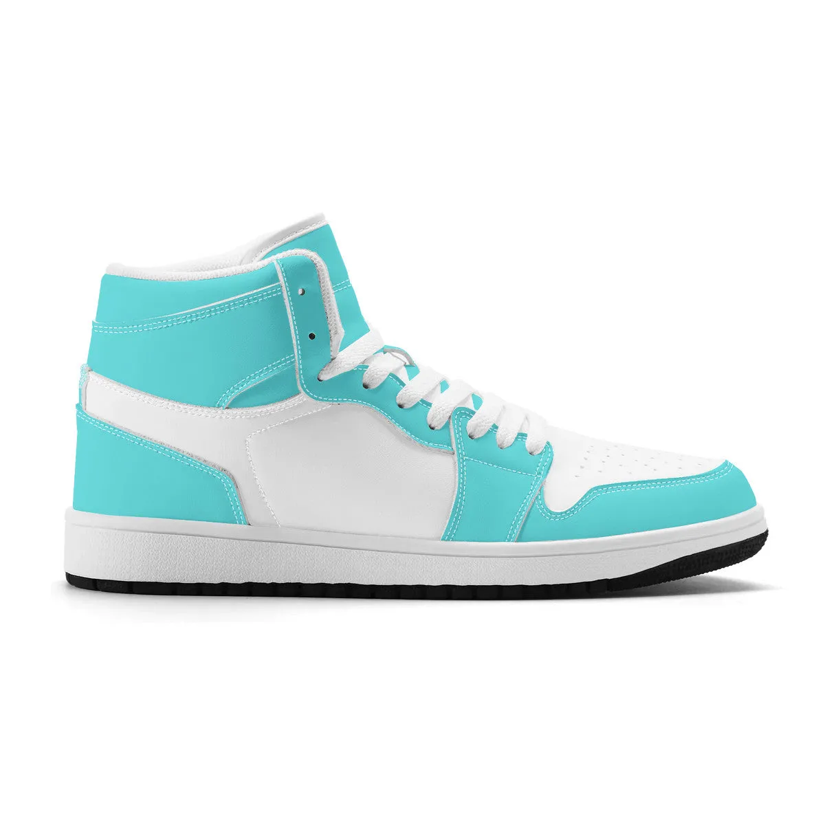 Design Your Own Unisex PU Leather High Top Sneakers- Black or White Version