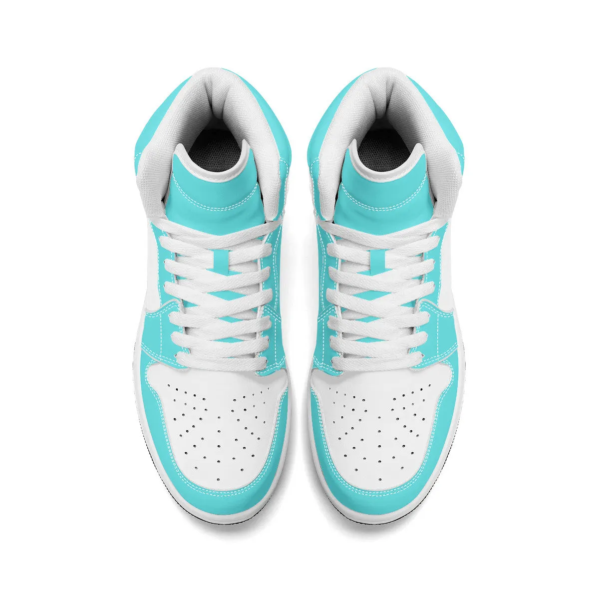 Design Your Own Unisex PU Leather High Top Sneakers- Black or White Version