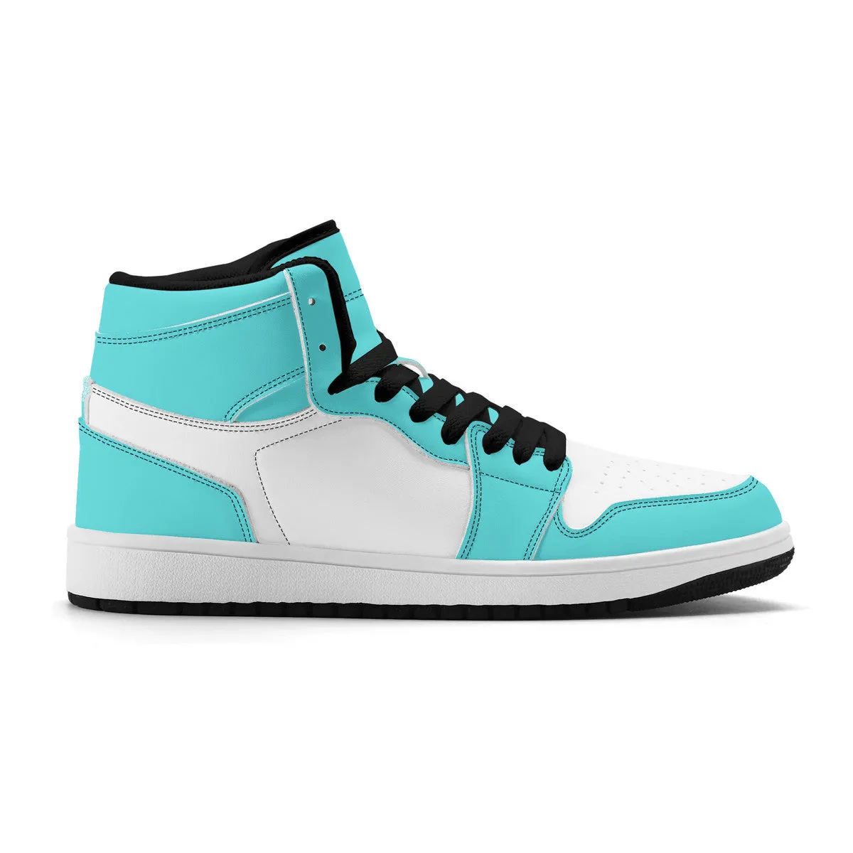 Design Your Own Unisex PU Leather High Top Sneakers- Black or White Version