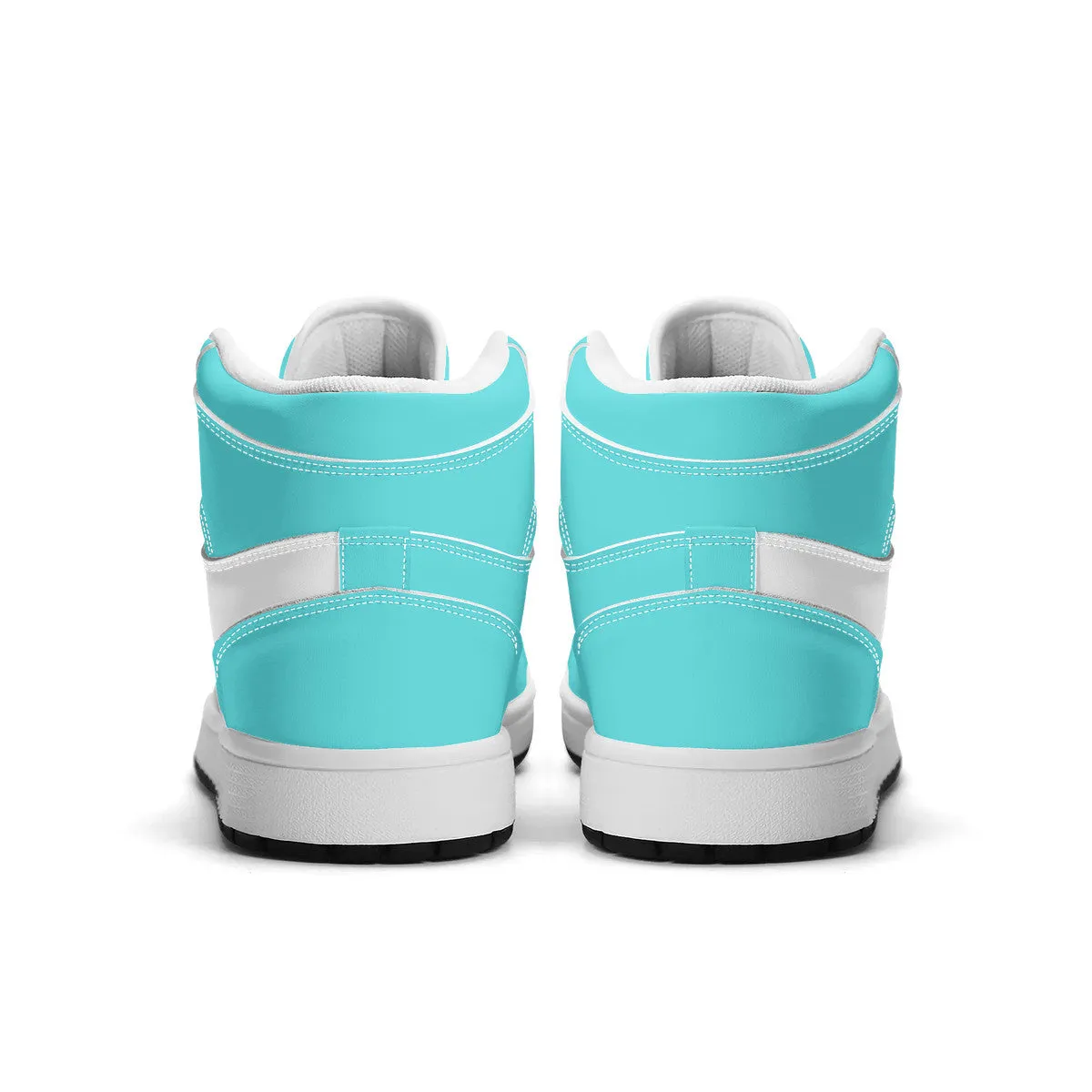 Design Your Own Unisex PU Leather High Top Sneakers- Black or White Version