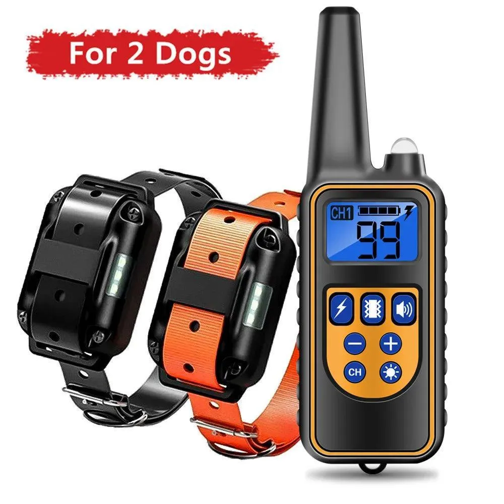 Electric Remote Dog Training Collar: Waterproof Shock Vibration Sound Trainer