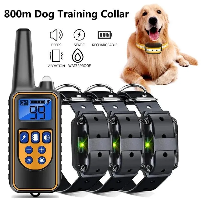 Electric Remote Dog Training Collar: Waterproof Shock Vibration Sound Trainer