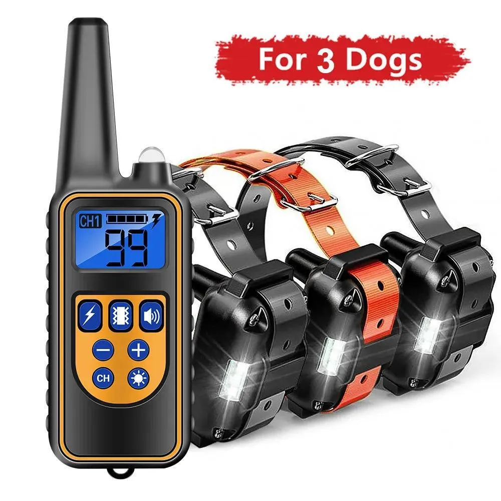 Electric Remote Dog Training Collar: Waterproof Shock Vibration Sound Trainer