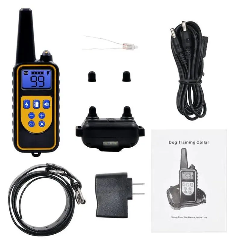 Electric Remote Dog Training Collar: Waterproof Shock Vibration Sound Trainer