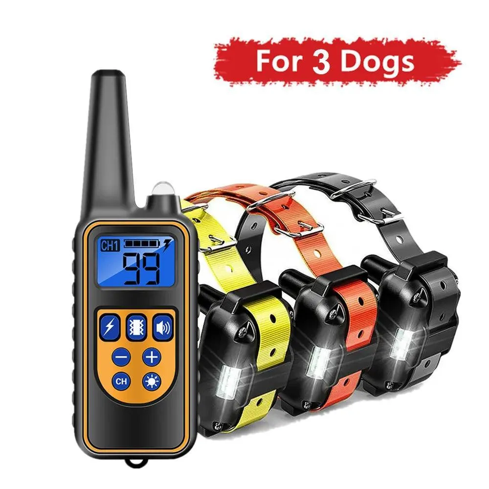 Electric Remote Dog Training Collar: Waterproof Shock Vibration Sound Trainer