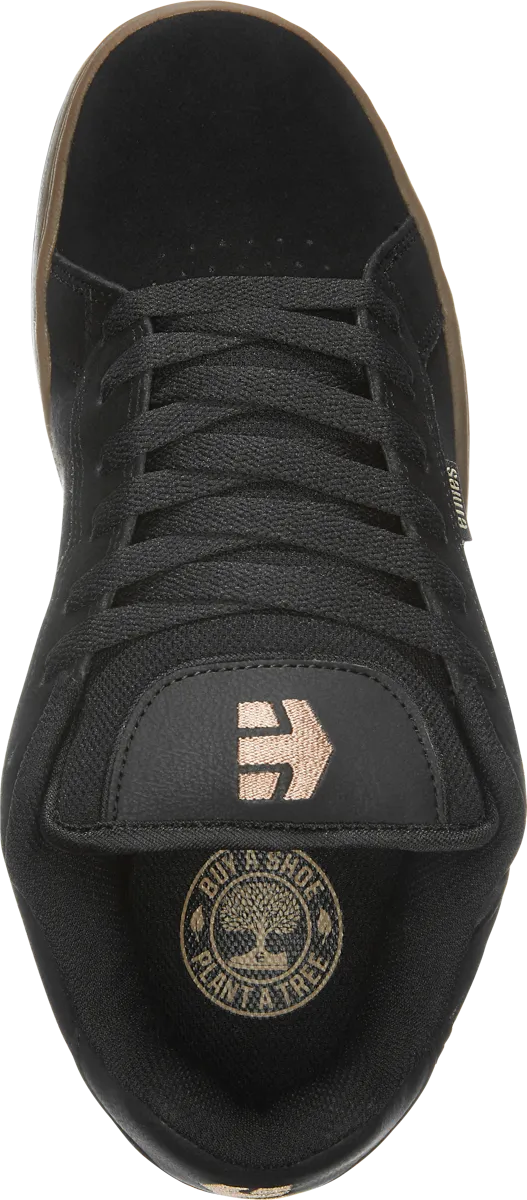 Etnies Mens Fader Black Gum Shoes