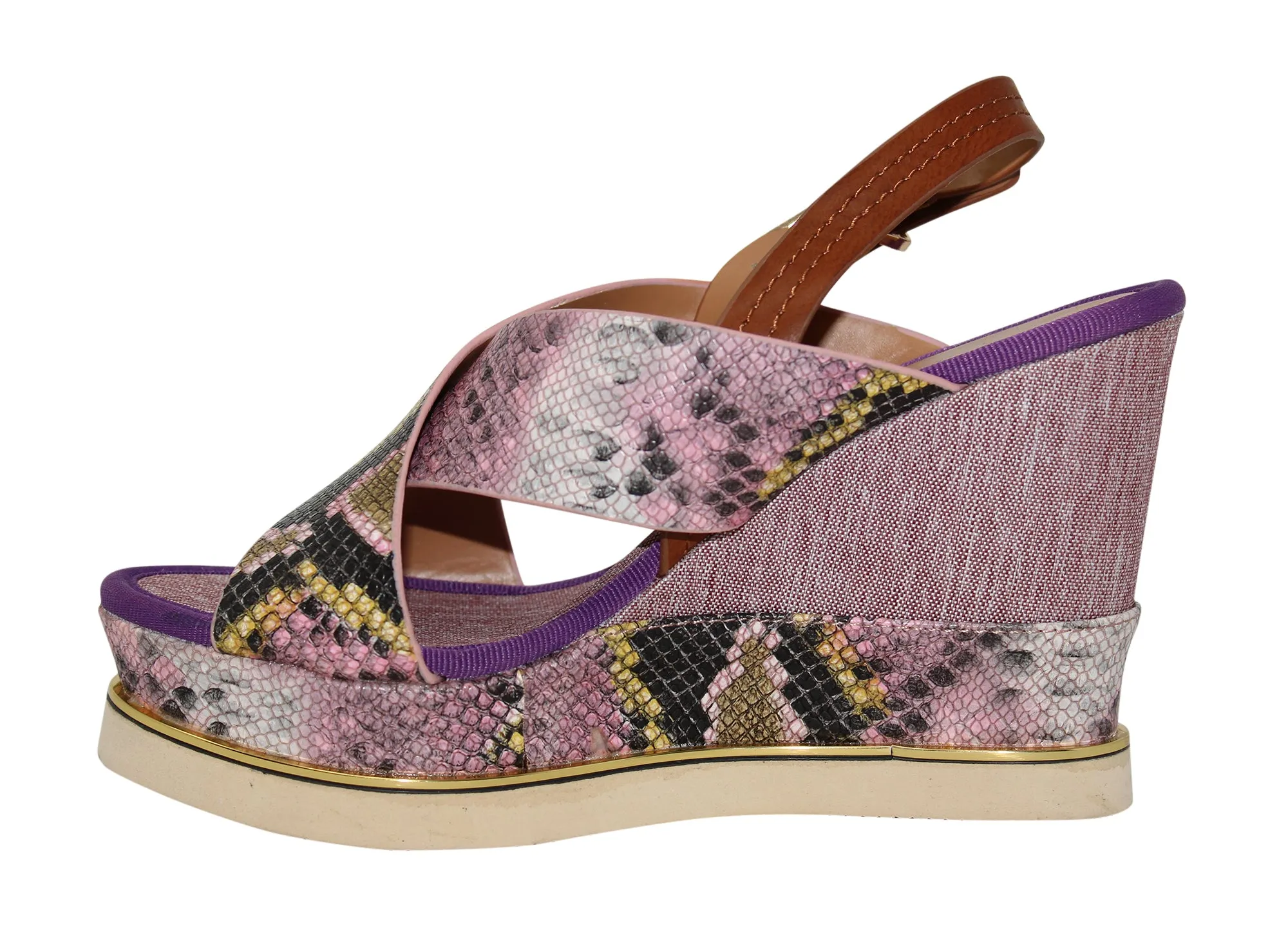 Extreme Shoes Women's Sara-1 Snakeskin Wedge Sandal