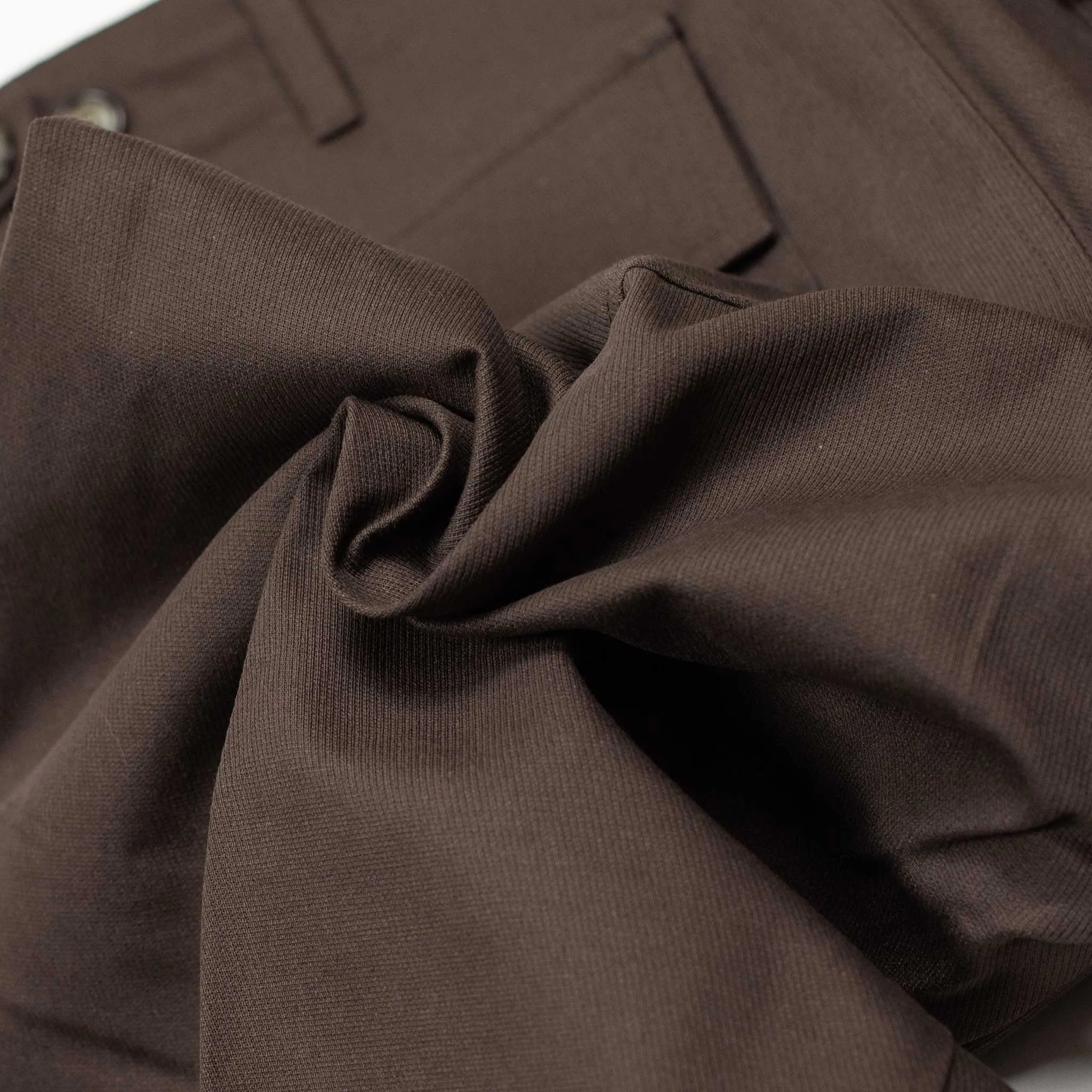 Fatigue pants in chocolate cotton cavalry twill (restock)