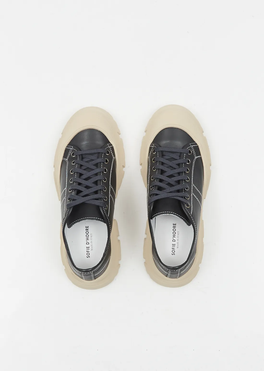 Feat Leather Sneakers — Tattoo