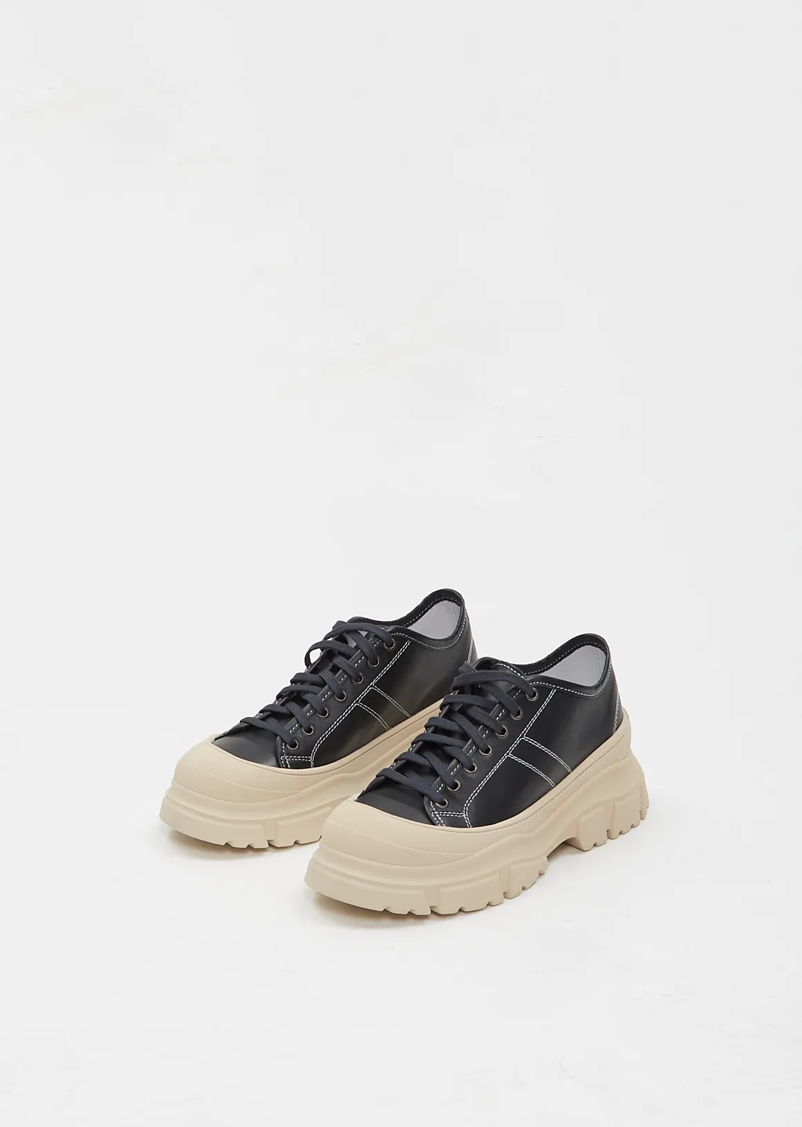Feat Leather Sneakers — Tattoo