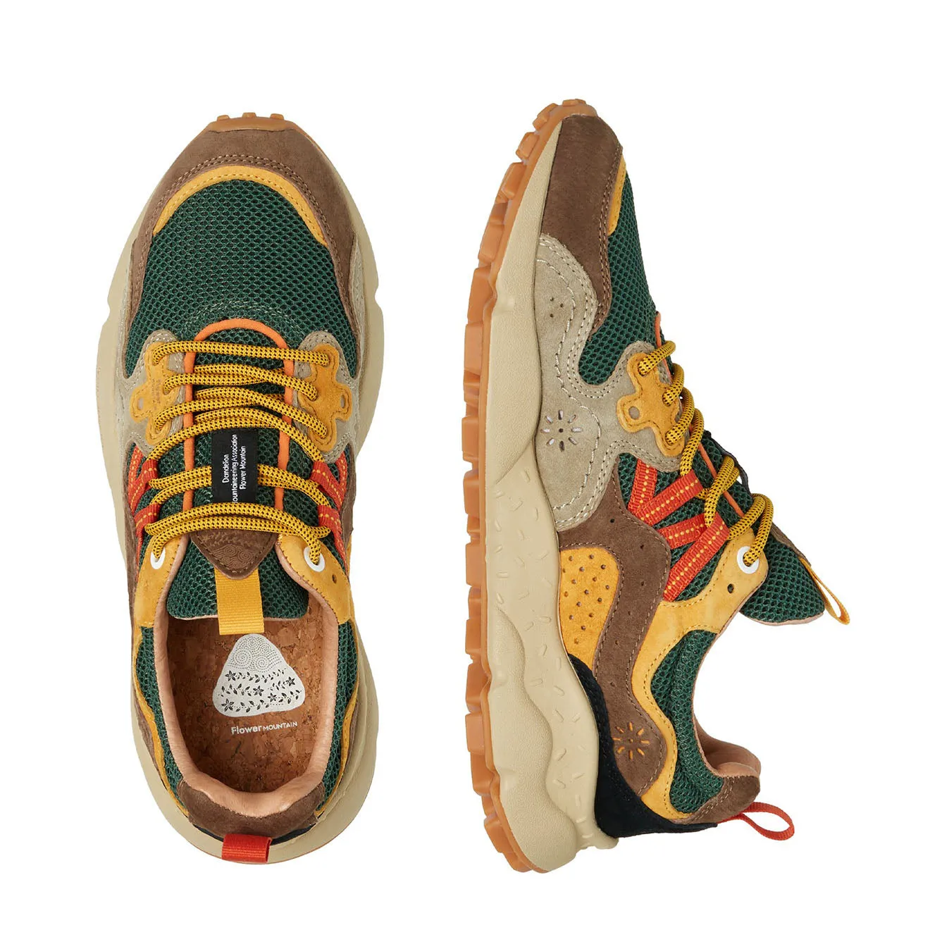 Flower Mountain Yamano 3 Taupe Green / Ocra