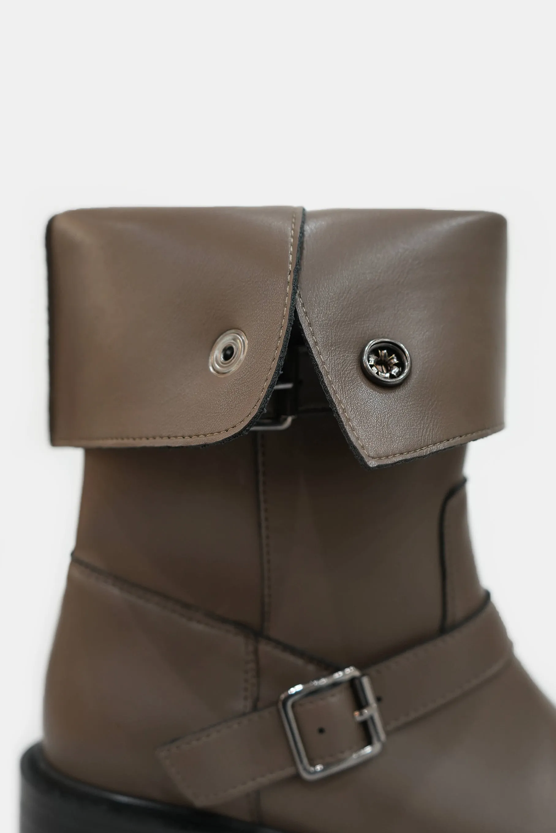 Fold Over Boots, Mocha Brown
