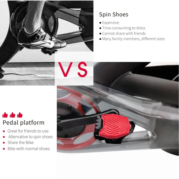 For Peloton Venzo Spinning Bike Locking Pedal To Flat Pedal Conversion Plate(Red)