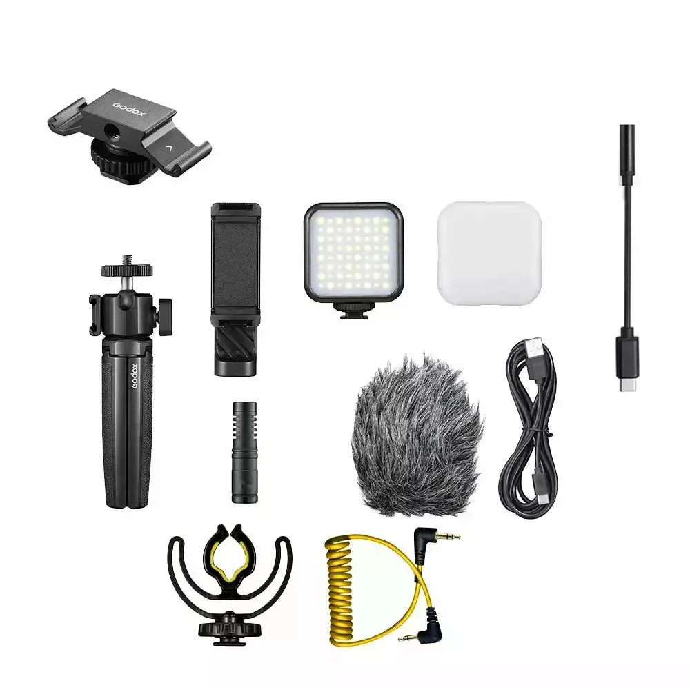 GODOX VLOGGING KIT INC S/PHONE CLIP & USB-C CABLE