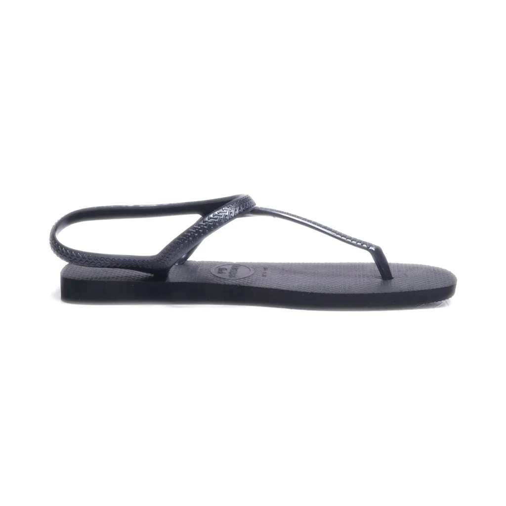 Havaianas Flat Sandals Eva Black Colour For Women