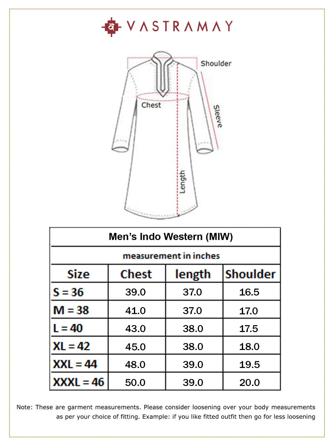 Jashvi Men's Aqua Blue Mirror Indo Western Sherwani Only Top