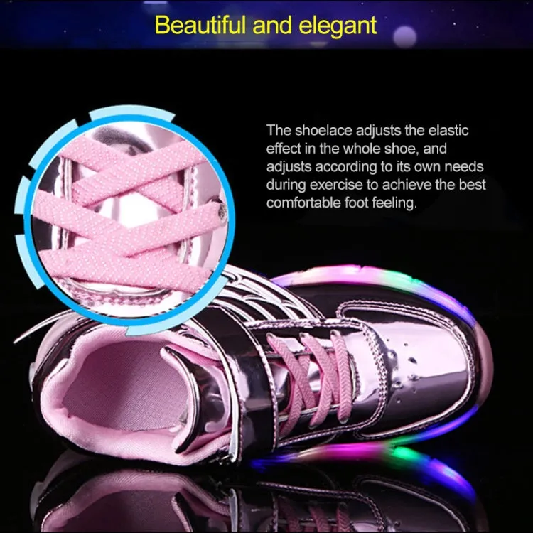 K02 LED Light Single Wheel Wing Roller Skating Shoes Sport Shoes, Size : 37 (Pink)