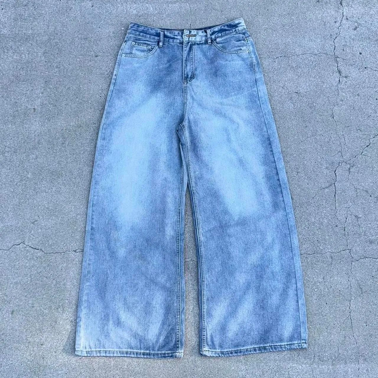 Light Blue Wash Baggy Jeans