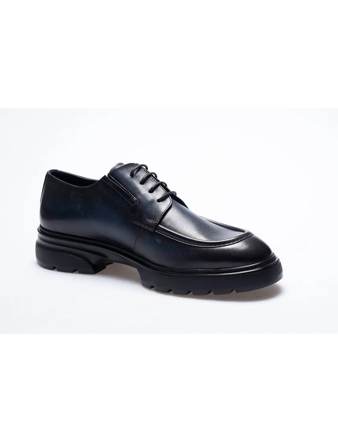Men Navy Genuine Leather Classic Shoes