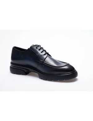 Men Navy Genuine Leather Classic Shoes