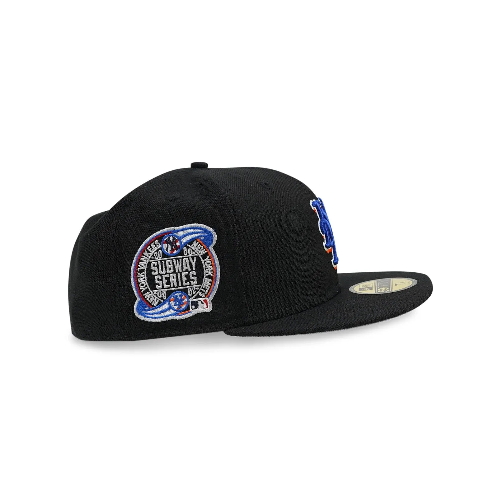 New York Mets New Era 2000 World "Subway" Series Alt Black 5950 Fitted Hat Cap 70841613