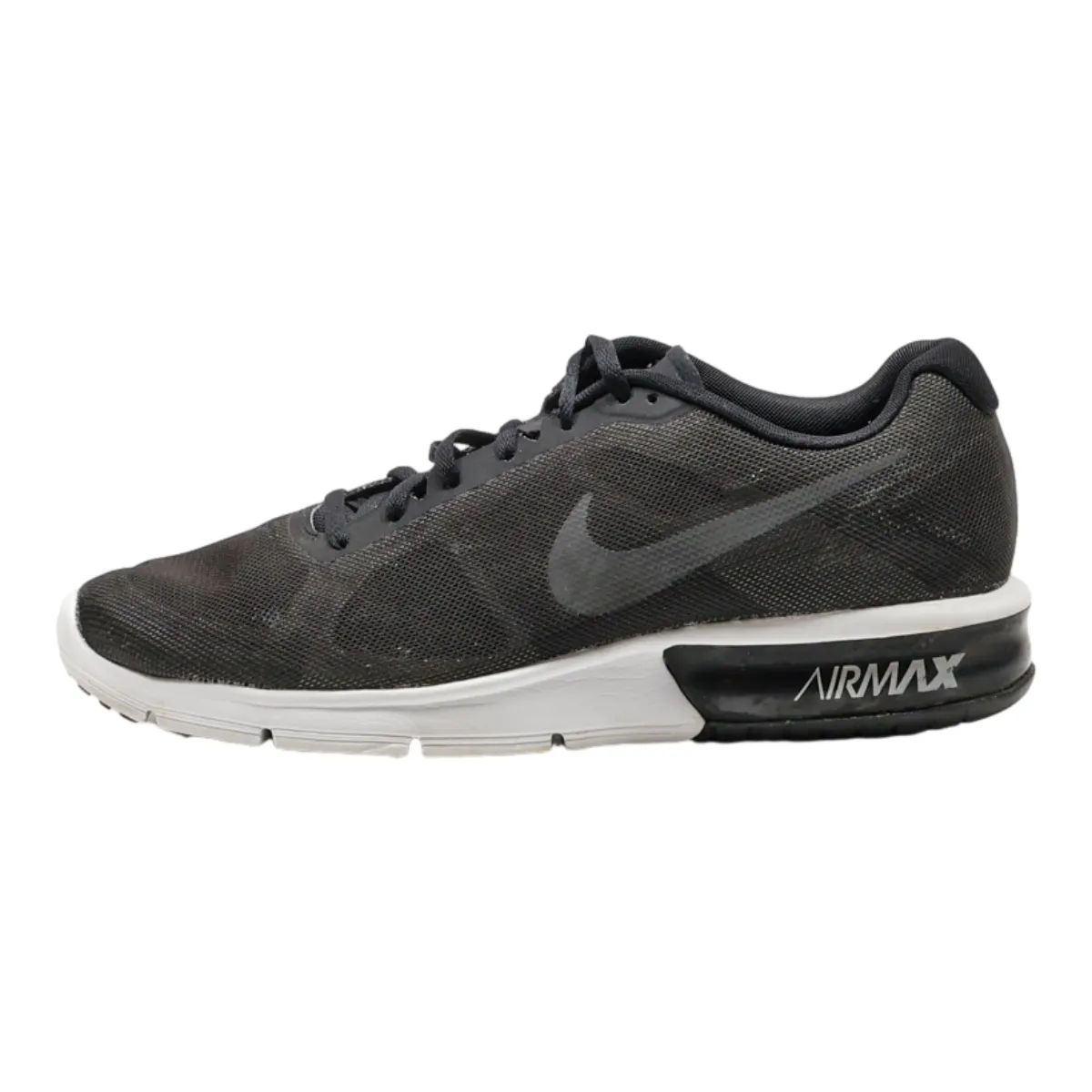 NIKE Air Max Sequent Sneaker Trainers Black Synthetic Mens UK 7.5