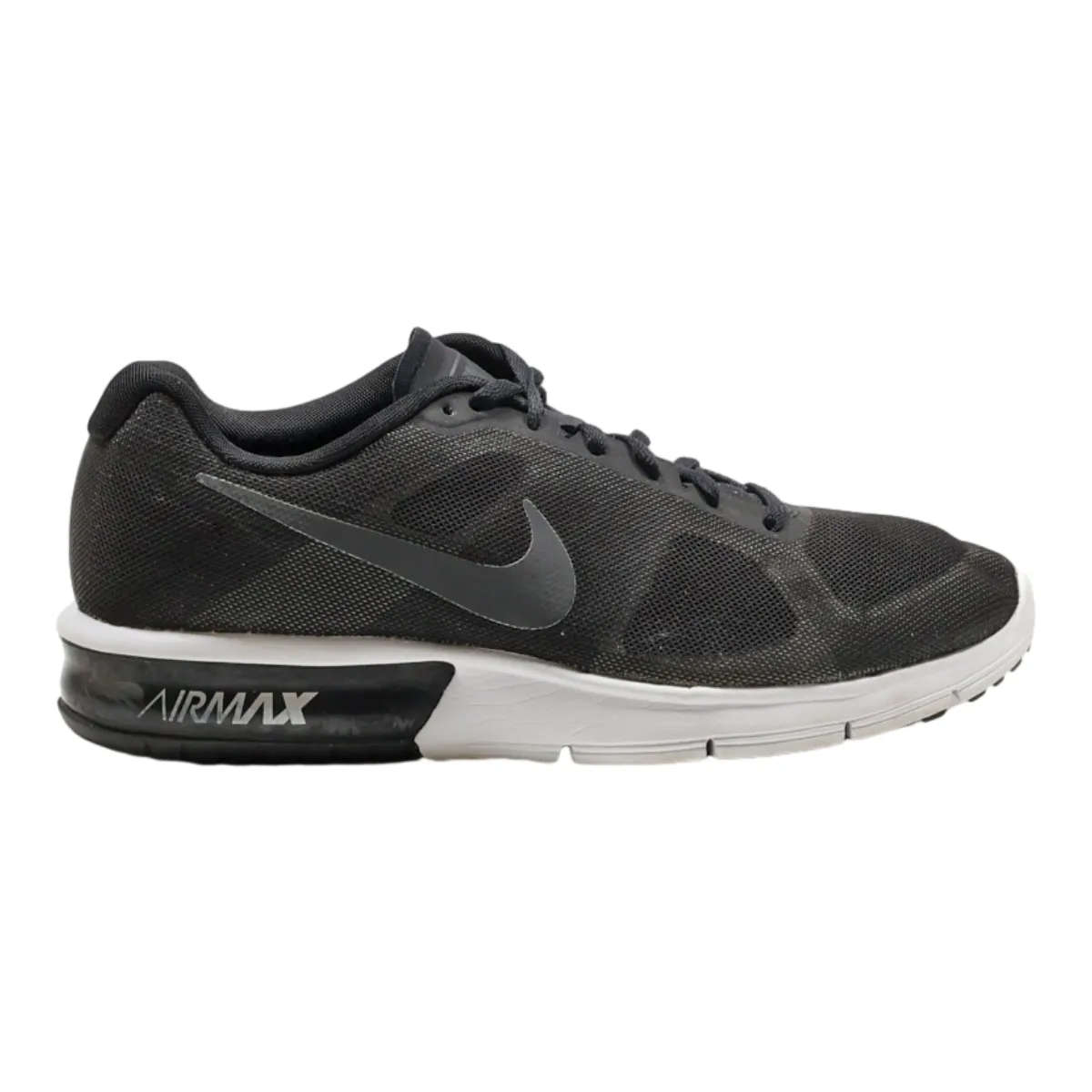 NIKE Air Max Sequent Sneaker Trainers Black Synthetic Mens UK 7.5