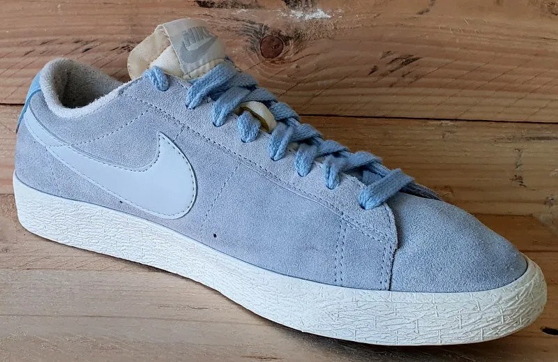 Nike Blazer Low Suede Trainers UK5/US7.5/EU38.5 517371-402 Blue/White