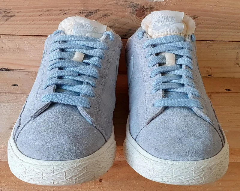 Nike Blazer Low Suede Trainers UK5/US7.5/EU38.5 517371-402 Blue/White