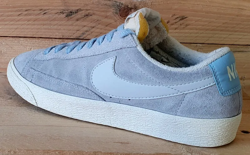 Nike Blazer Low Suede Trainers UK5/US7.5/EU38.5 517371-402 Blue/White