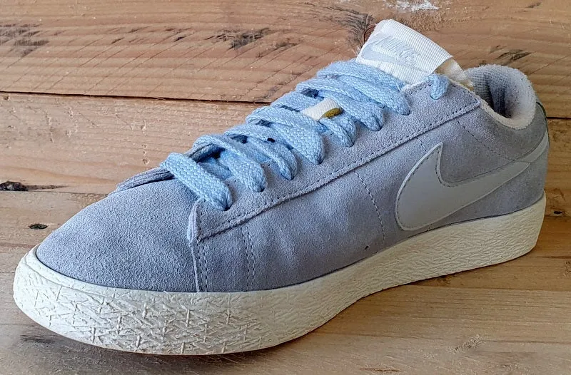 Nike Blazer Low Suede Trainers UK5/US7.5/EU38.5 517371-402 Blue/White