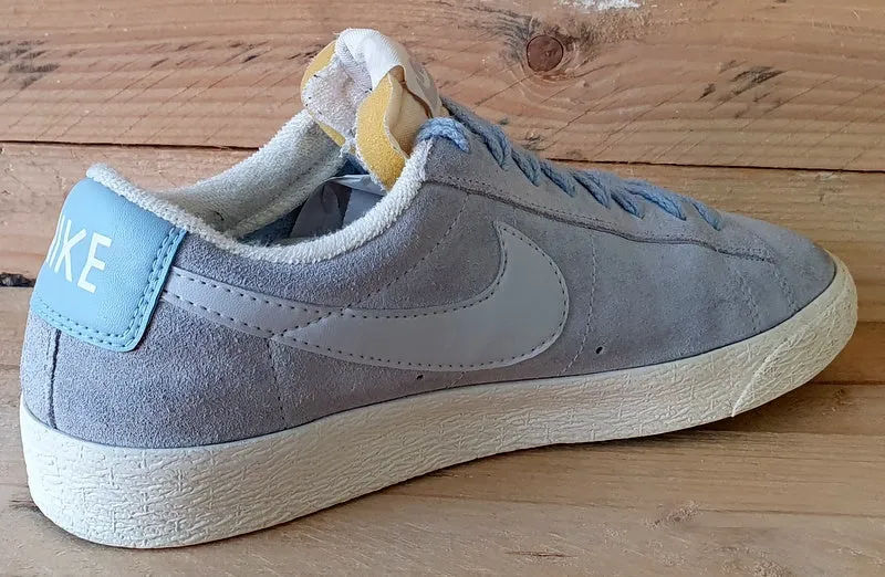 Nike Blazer Low Suede Trainers UK5/US7.5/EU38.5 517371-402 Blue/White