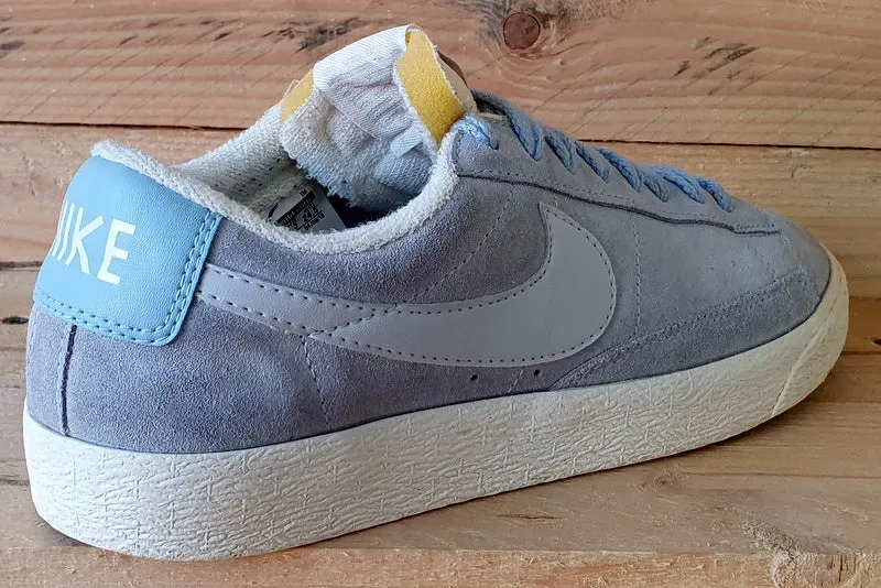 Nike Blazer Low Suede Trainers UK5/US7.5/EU38.5 517371-402 Blue/White