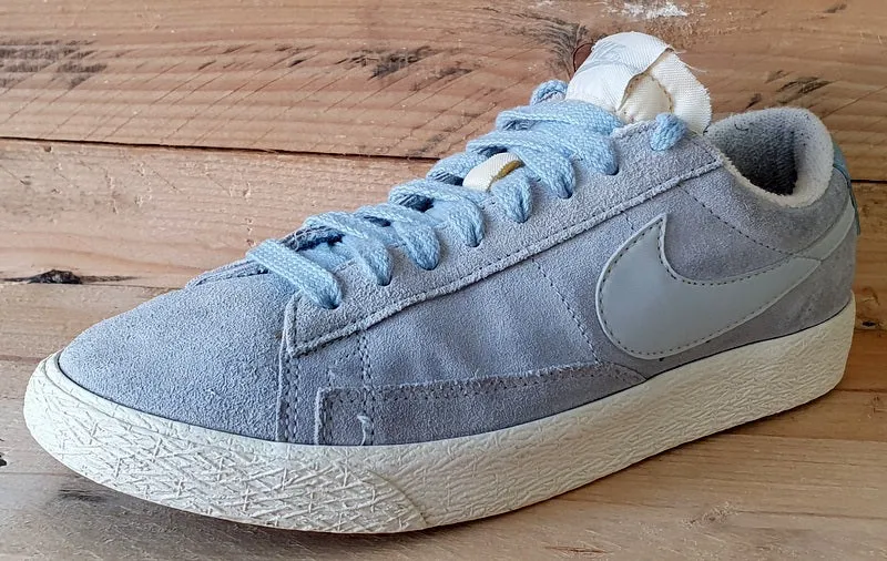 Nike Blazer Low Suede Trainers UK5/US7.5/EU38.5 517371-402 Blue/White