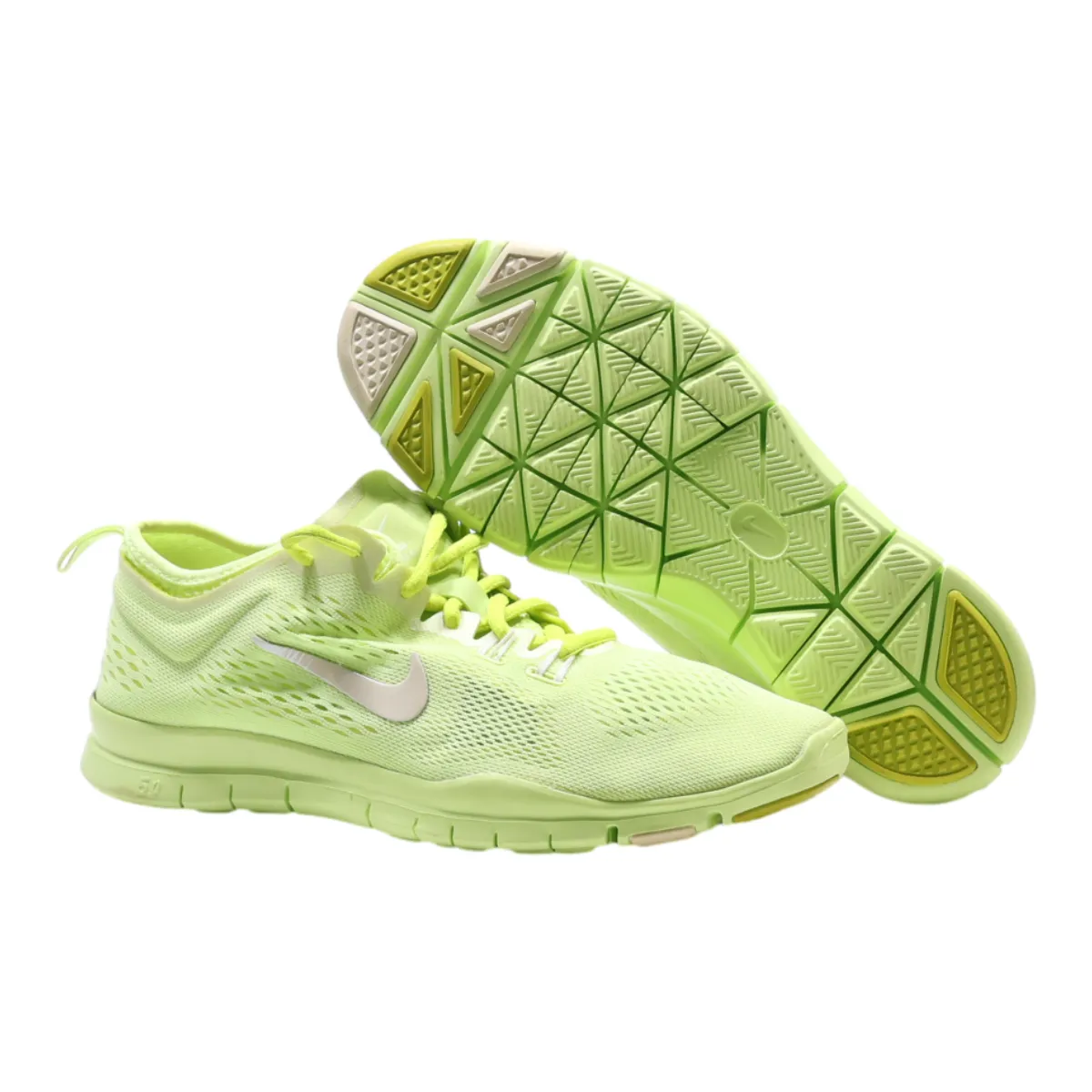 NIKE Free 5.0 Sneaker Trainers Green Synthetic Womens UK 5.5