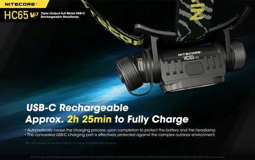 Nitecore HC65 v2 1750 Lumen Headlamp High CRI LED Luminus SST-40-W LED1*18650 Rechargeable Battery