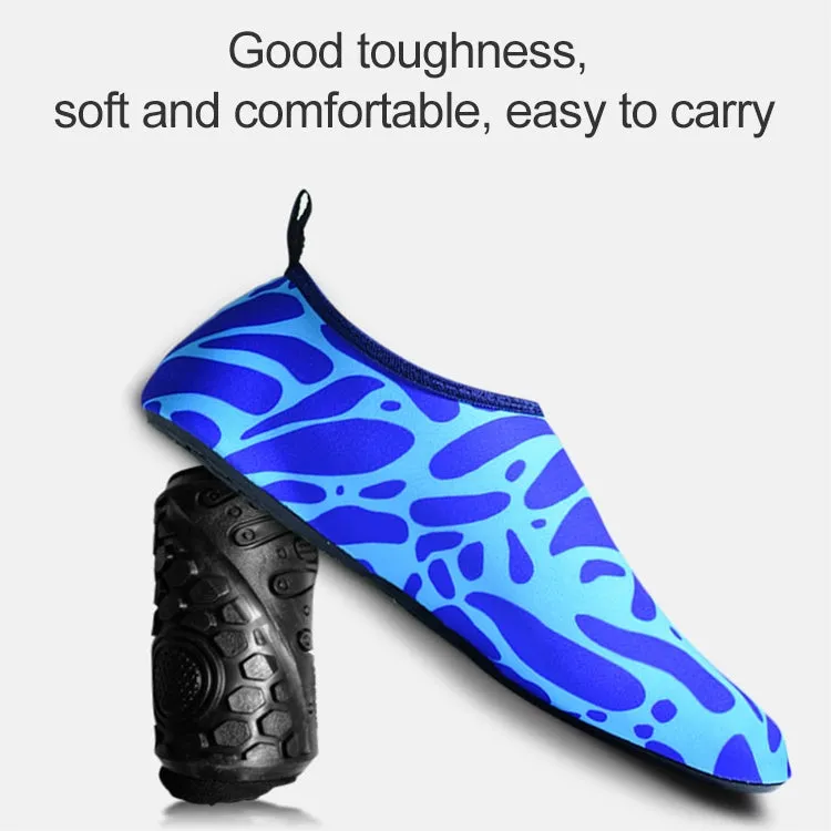 Non-slip Wear-resisting Thick Rubber Sole Diving Shoes and  Socks, One Pair, Size:XXL (Blue)