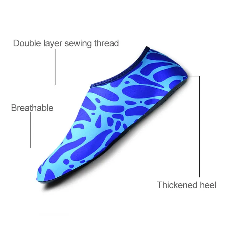 Non-slip Wear-resisting Thick Rubber Sole Diving Shoes and  Socks, One Pair, Size:XXL (Blue)