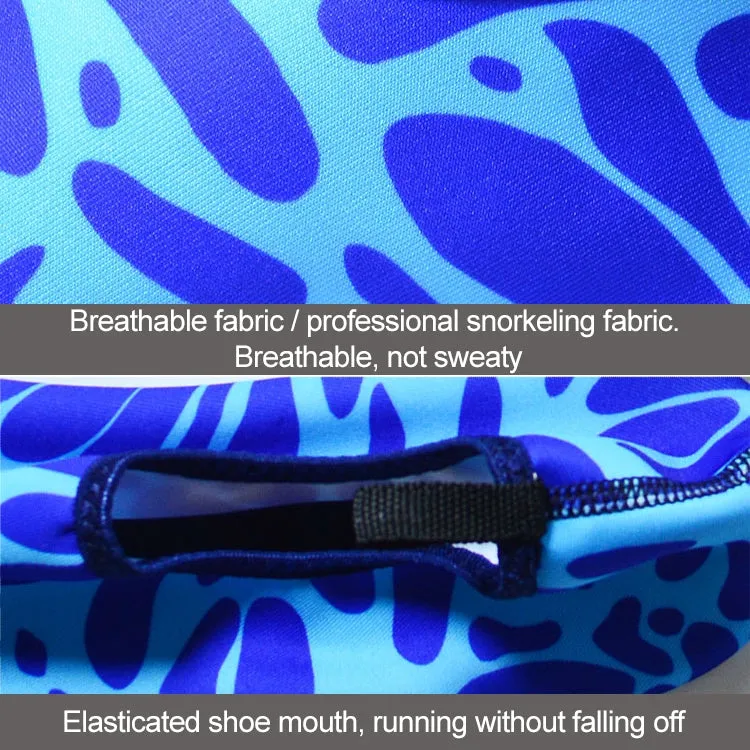 Non-slip Wear-resisting Thick Rubber Sole Diving Shoes and  Socks, One Pair, Size:XXL (Blue)