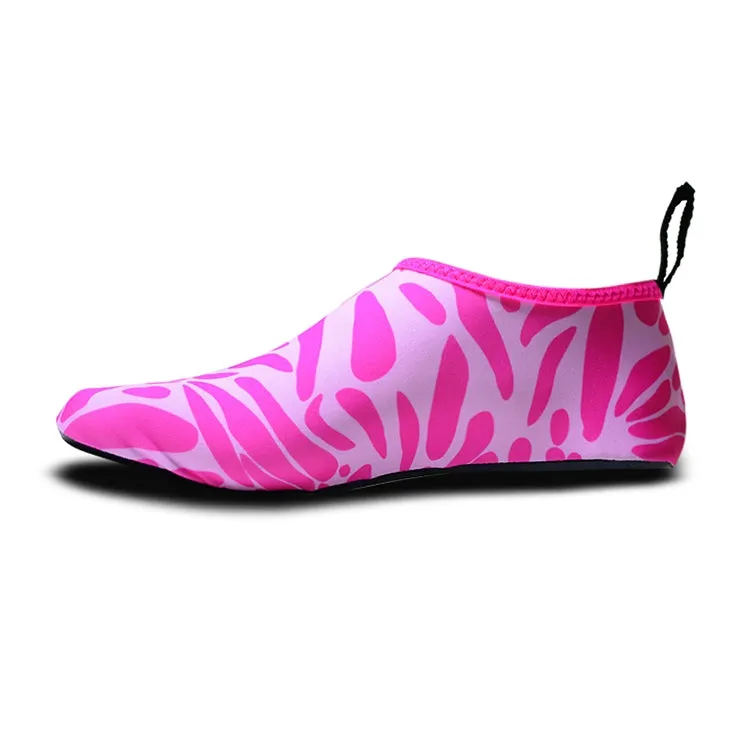 Non-slip Wear-resisting Thick Rubber Sole Diving Shoes and  Socks, One Pair, Size:XXL (Figured Pink)