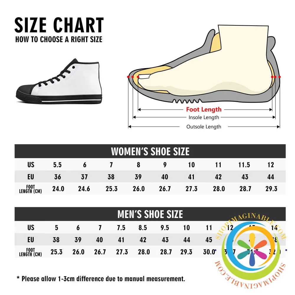 Pink Cheetah Ladies High Top Canvas Shoes