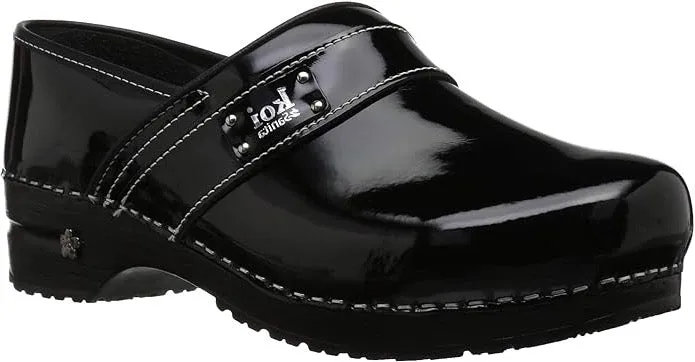 Sanita Black Professional Lindsey Patent Leather Shoes